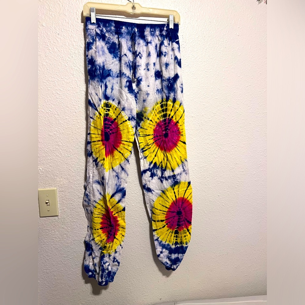 O/S tie dye pants made in Nepal